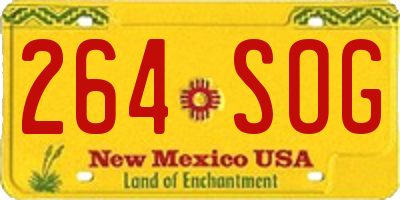 NM license plate 264SOG