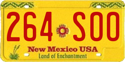 NM license plate 264SOO