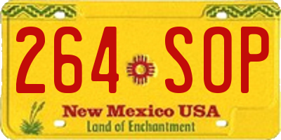 NM license plate 264SOP