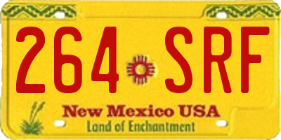 NM license plate 264SRF