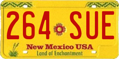 NM license plate 264SUE