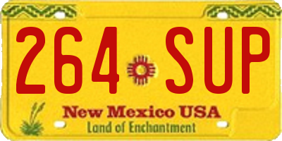 NM license plate 264SUP