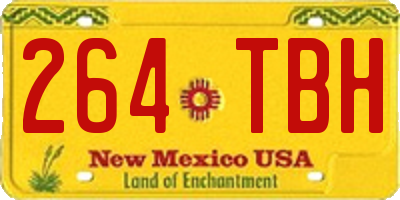 NM license plate 264TBH