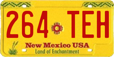 NM license plate 264TEH