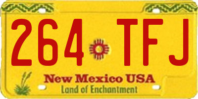 NM license plate 264TFJ