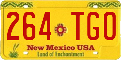 NM license plate 264TGO