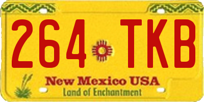 NM license plate 264TKB