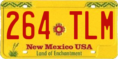 NM license plate 264TLM
