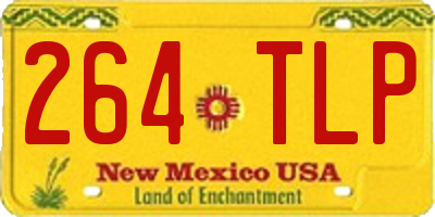 NM license plate 264TLP