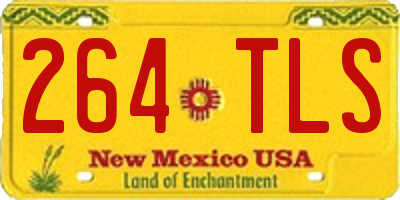 NM license plate 264TLS