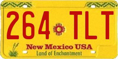 NM license plate 264TLT
