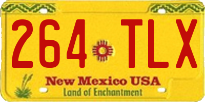NM license plate 264TLX