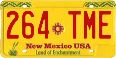 NM license plate 264TME