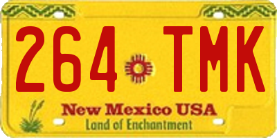 NM license plate 264TMK