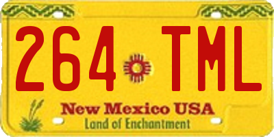 NM license plate 264TML
