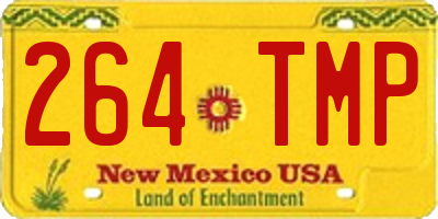 NM license plate 264TMP