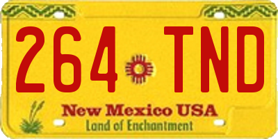 NM license plate 264TND
