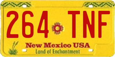 NM license plate 264TNF