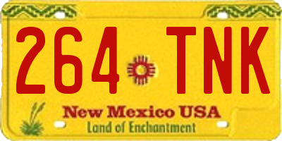NM license plate 264TNK