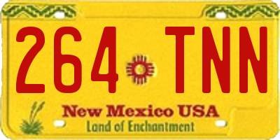 NM license plate 264TNN