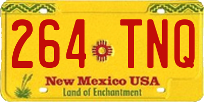 NM license plate 264TNQ