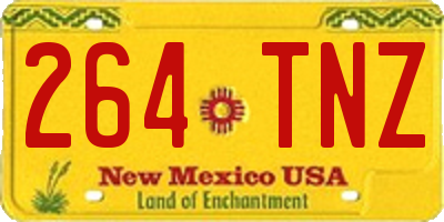NM license plate 264TNZ
