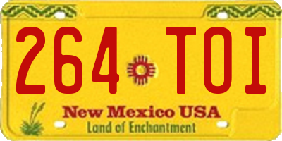 NM license plate 264TOI