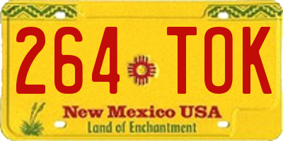 NM license plate 264TOK