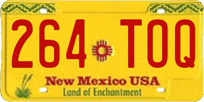 NM license plate 264TOQ