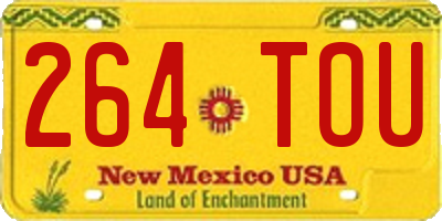 NM license plate 264TOU