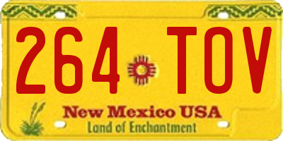 NM license plate 264TOV
