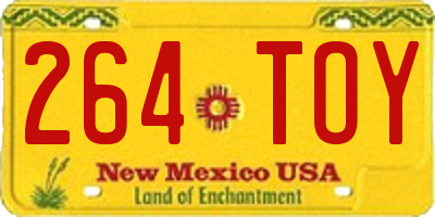 NM license plate 264TOY