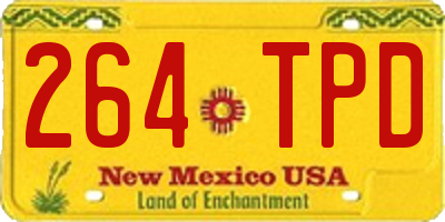 NM license plate 264TPD