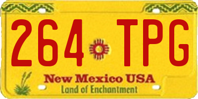 NM license plate 264TPG