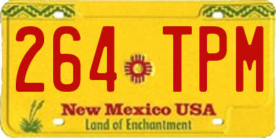 NM license plate 264TPM