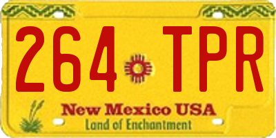 NM license plate 264TPR