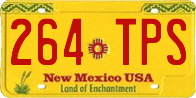 NM license plate 264TPS