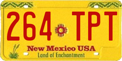 NM license plate 264TPT