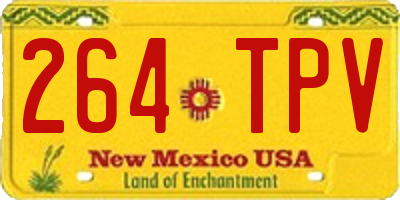 NM license plate 264TPV