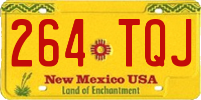 NM license plate 264TQJ