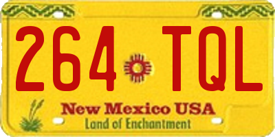 NM license plate 264TQL