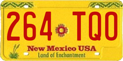 NM license plate 264TQO