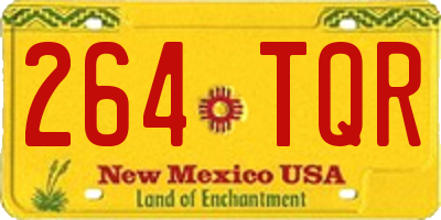 NM license plate 264TQR