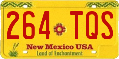 NM license plate 264TQS