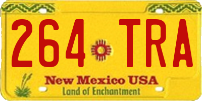 NM license plate 264TRA