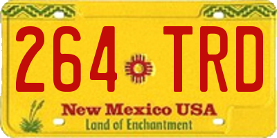 NM license plate 264TRD