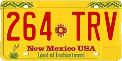 NM license plate 264TRV