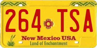 NM license plate 264TSA