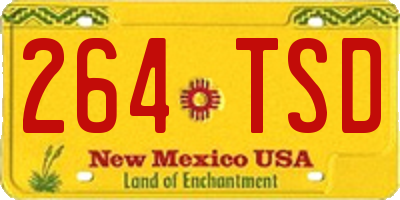 NM license plate 264TSD