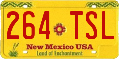 NM license plate 264TSL